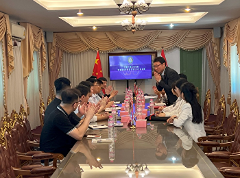 2024年5月8日，广西大将集团副董事长李寰、副董事长李政带队访问团到我校交流访问，我校教育中心主任孙磊在河畔会议室热情接待并座谈