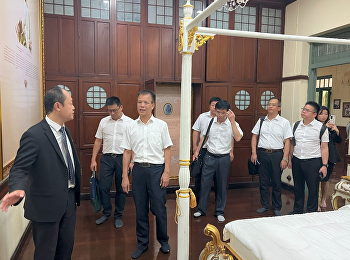 2024年5月20日，广西壮族自治区人力资源和社会保障厅 副厅长 乐永红
携访泰代表团来校考察，我校教育中心主任孙磊在会议室热情接待并座谈